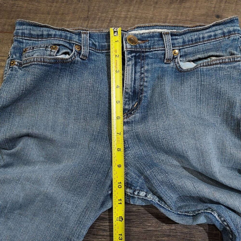 Thrashed Distressed DKNY Boot Cut Cotton Spandex Fits 30x30 size 10 - Picture 9 of 15